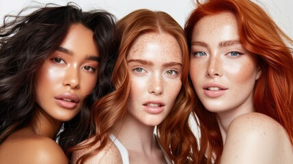 Obraz premium The radiant freckled women