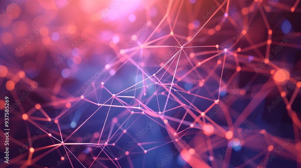 Aufkleber intricate geometric patterns and interconnected lines depicting the concept of a digital network ai 