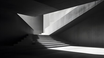 Fototapeta premium Intricate play of shadows and lights in a minimalistic style AI generated illustration