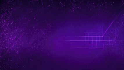 Obraz premium Abstract dark Pink digital background with sparkling blue light particles form into lines