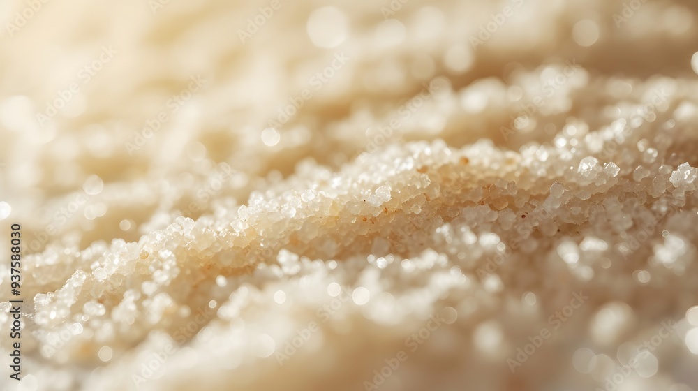 Poster macro capture of grains of salt in a minimalistic design ai generated illustration