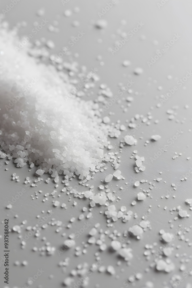 Poster macro capture of grains of salt in a minimalistic design ai generated illustration