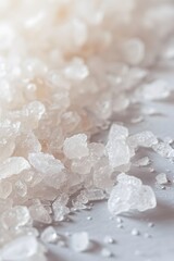 Macro capture of grains of salt in a minimalistic design AI generated illustration
