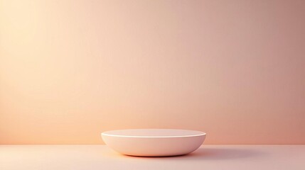 Minimalist 3D podium with gentle lighting and clean lines, modern display, subtle presentation