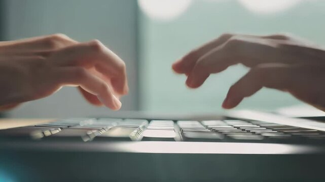 Hands on control panel working, create, concept: business activity and concentration