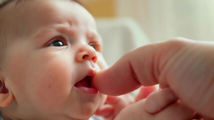 A person lovingly holds a baby aloft, showcasing the joy and tenderness of their bond. The moment captures the innocence and wonder of new life in their embrace.