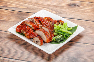 Asian cuisine - roasted duck with skin
