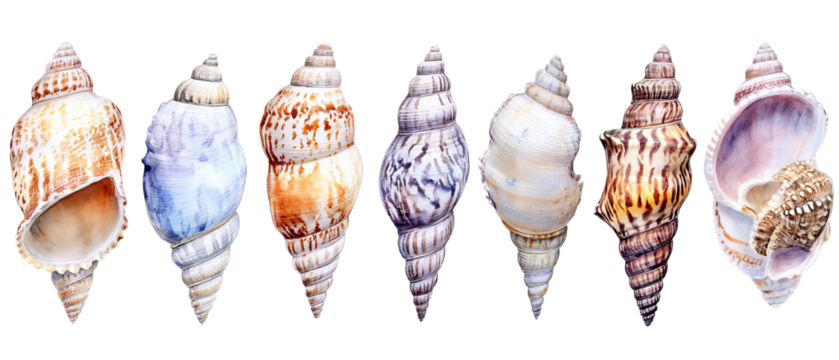 A beautiful collection of various seashells showcasing unique colors and textures, perfect for nature and coastal themes.