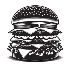 Obraz premium Burger Vector