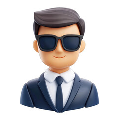 Businessman in a 3d cartoon style.