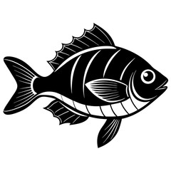 bream fish silhouette Vector SVG