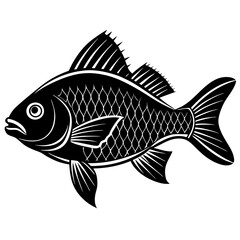 bream fish silhouette Vector SVG