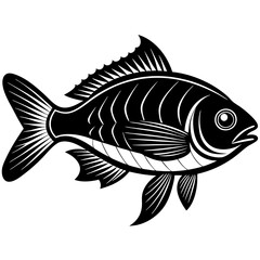 bream fish silhouette Vector SVG