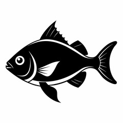 bream fish silhouette Vector SVG