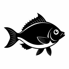 bream fish silhouette Vector SVG