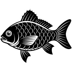 bream fish silhouette Vector SVG