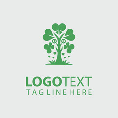 Unique Shamrock Tree Logo