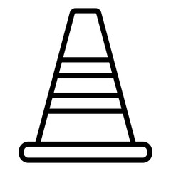 Cone icon in outline style