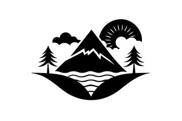 Nature Silhouette Vector Art Illustration