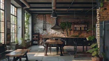 Industrial Chic Loft Interior Design