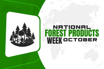 National Forest Products Week Background Nature and Conservation Vector Design