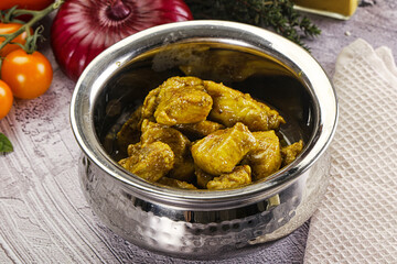 Indian cuisine curry chicken fillet