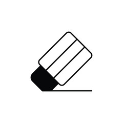 Eraser Tool icon design with white background stock illustration