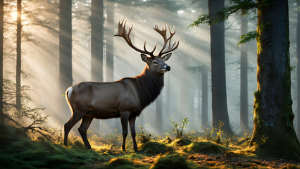 deer in the woods