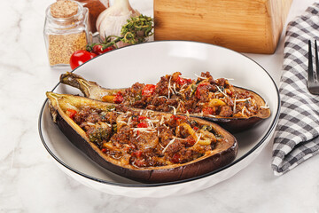 Baked eggplant with minced meat