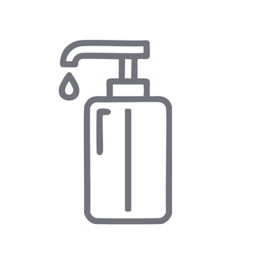 gray soap dispenser with drop clip art preview
