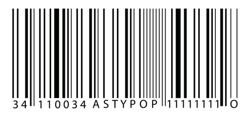 Barcode label design with numbers and letters