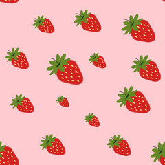strawberry Seamless abstract background art vector