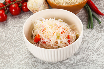 Asian glass rice noodle with vegetables