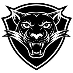 A modern, persuasive logo of a prowling panther for luxury products.