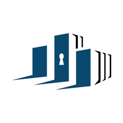 public garage self storage Logo design vector illustration