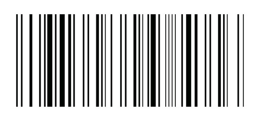 Barcode line icon isolated on white