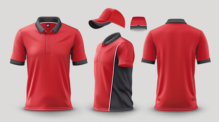 Corporate Work Shirts,t-shirt and cap templates design. uniform for company