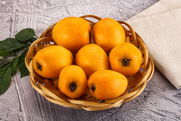 Ripe sweet juicy medlar fruit