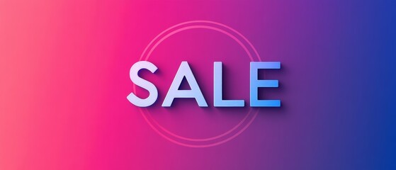 Sale Banner with Gradient Background and Circle.