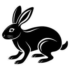 A sleek, popular icon of a bounding rabbit for wellness products.