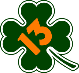 Lucky 13 Four Leaf Clover