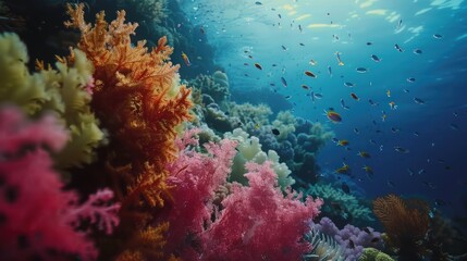 Fototapeta premium Vibrant Coral Reef Underwater