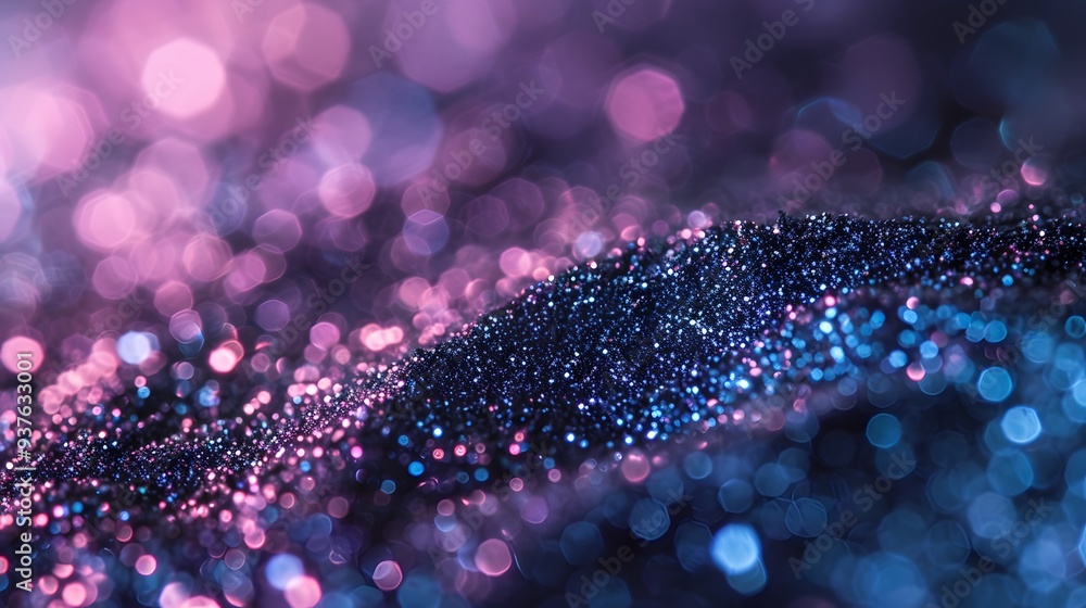 Poster Macro shot of eye shadow particles creating a visual illusion AI generated illustration