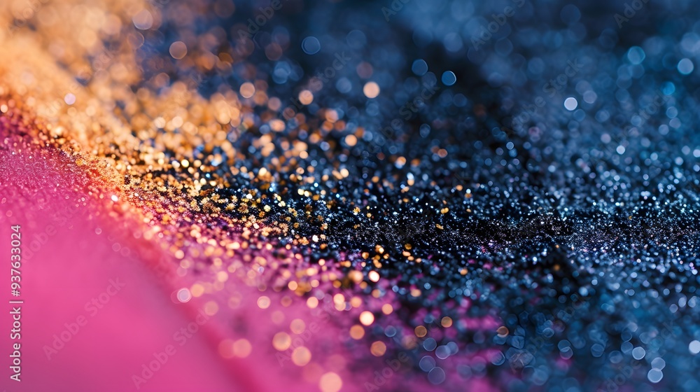 Poster macro shot of eye shadow particles creating a visual illusion ai generated illustration