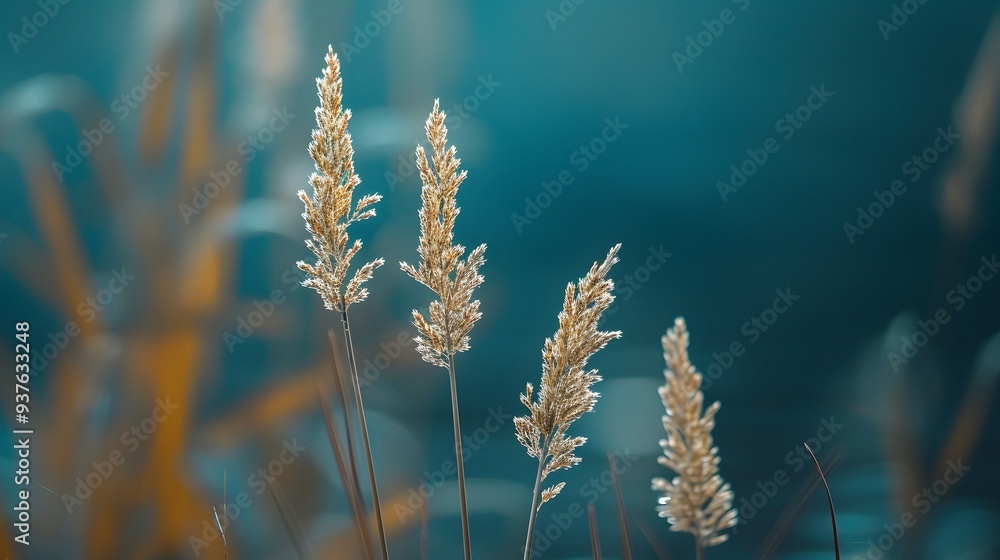 Poster macro shot of nature depicting minimalism with abstract elements ai generated illustration