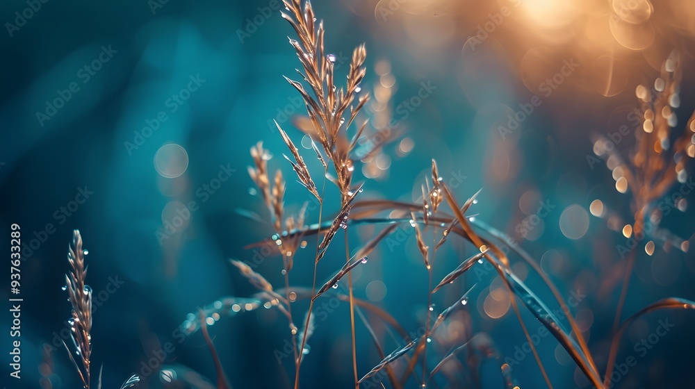 Poster macro shot of nature depicting minimalism with abstract elements ai generated illustration