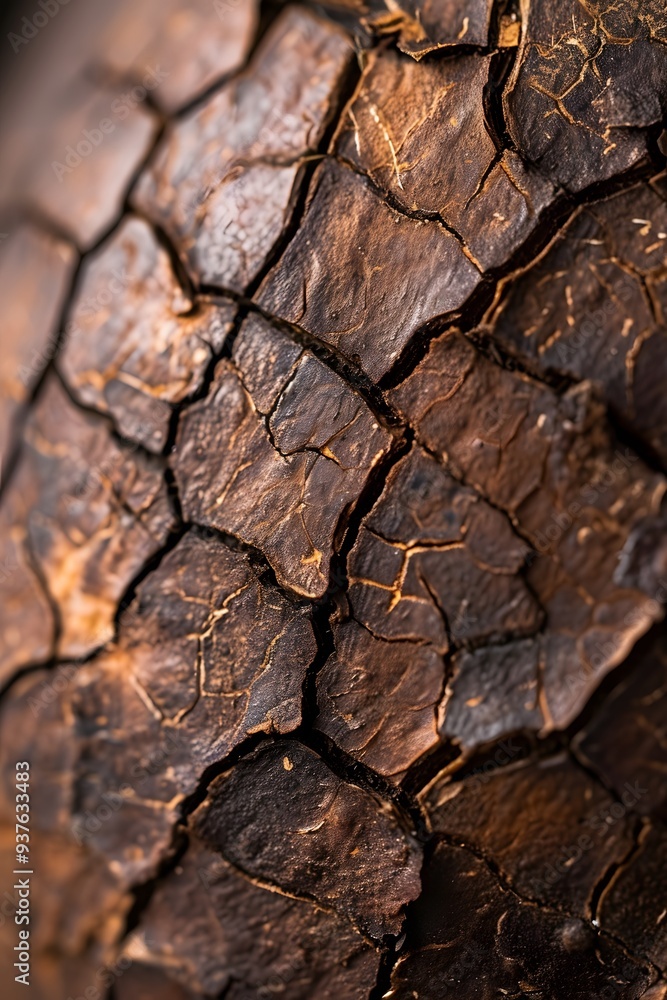 Poster macro shot of the texture of a coconut shell ai generated illustration