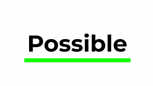 Remove word Impossible to read possible. Concept for self belief, positive attitude and motivation. Motivation concept for business. new plan or idea. the word impossible to possible on white.