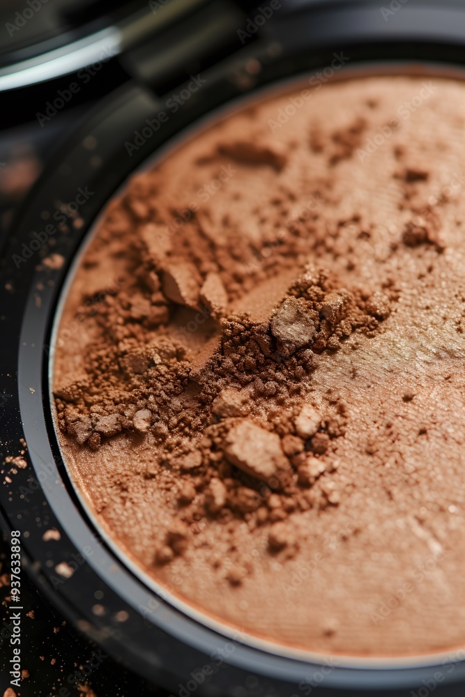 Aufkleber macro view of a powder compact with an open mirror ai generated illustration