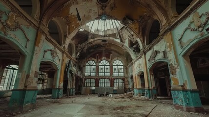 Fototapeta premium Abandoned Interior of an Old Building